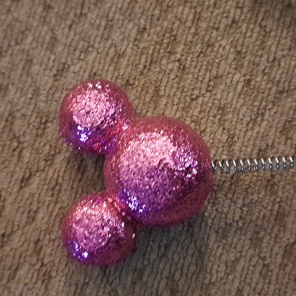 Disney Parks Headband Pink Glitter Mickey Mouse Ears - Picture 3 of 4